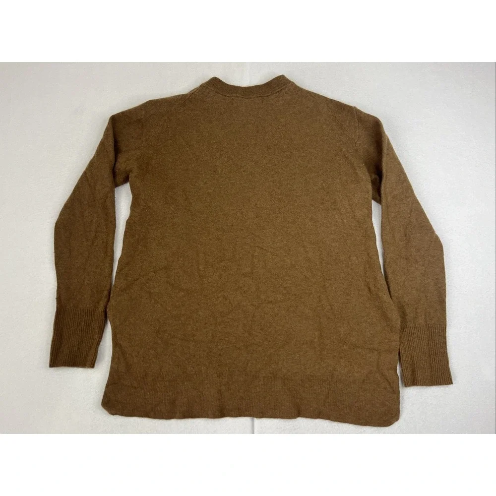 Roucha Tacer Brushed Merino Wool Long Sleeve Sweater Camel Brown Size B Medium